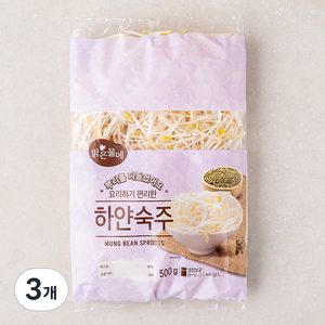 맑은물에 요리하기 편리한 하얀숙주, 500g, 3개