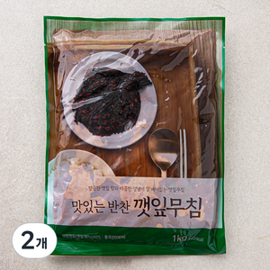 맛있는 반찬 깻잎무침, 1kg, 2개