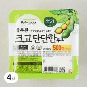 풀무원 크고 단단한 두부, 500g, 4개