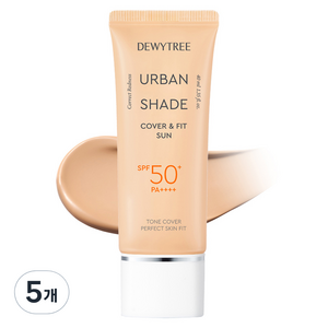 듀이트리 어반쉐이드 커버 앤 핏 선크림 SPF50+ PA++++, 40ml, 5개