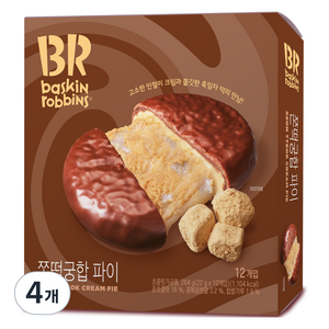 배스킨라빈스 쫀떡궁합 파이, 264g, 4개