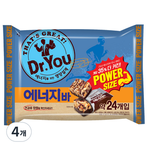 닥터유 에너지바 파워사이즈, 337g, 4개