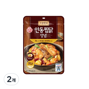 오뚜기 오늘밥상 안동찜닭 양념, 2개, 180g