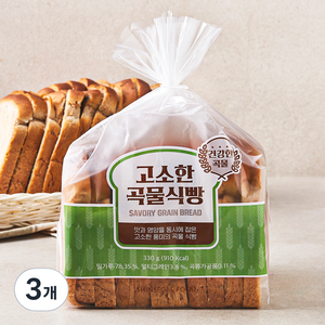 신세계푸드 고소한 곡물식빵, 330g, 3개