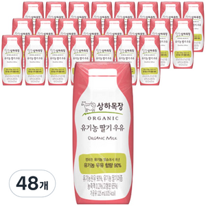 매일유업 매일상하목장 유기농 딸기우유 125ml, 48개