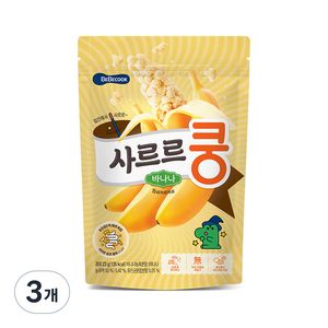 베베쿡 사르르쿵 바나나 과자, 23g, 3개