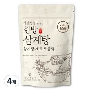 한방선생 삼계탕 재료, 100g, 4개