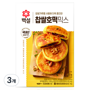 백설 찹쌀 호떡믹스, 400g, 3개