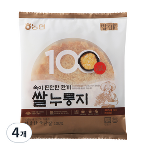 밥심 쌀누룽지, 150g, 4개