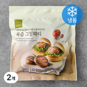 올가 한우와 국산 돼지고기로 두툼하게 만든 육즙 그릴패티 (냉동), 400g, 2개