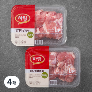 하림 닭다리살 정육 (냉장), 600g, 4개