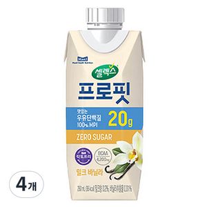 셀렉스 프로핏 우유단백질 밀크 바닐라, 250ml, 4개