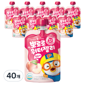 팔도 뽀로로 워터젤리 복숭아, 120ml, 40개