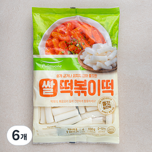 풀무원 쌀 떡볶이떡, 600g, 6개