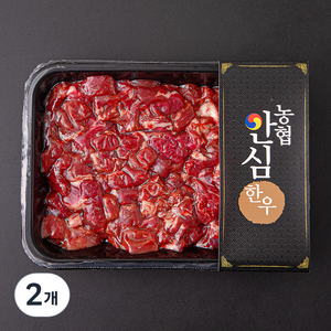 농협안심한우 1등급 정육 세절 국거리용 (냉장), 600g, 2개