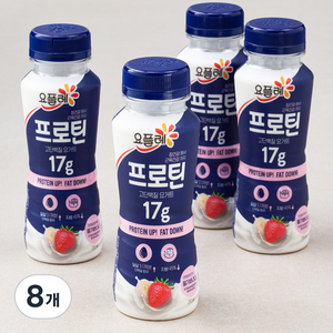 요플레 프로틴 드링크 딸기바나나, 210ml, 8개