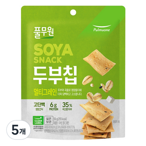 풀무원 두부칩 멀티그레인, 50g, 5개