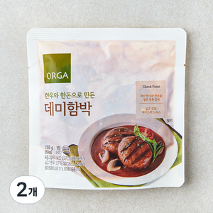 올가홀푸드 한우와 한돈으로 만든 데미함박, 155g, 2개