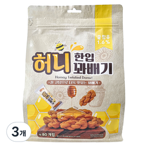 한입 허니 꽈배기, 3개, 520g