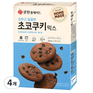 큐원 홈메이드 초코쿠키 믹스, 4개, 300g