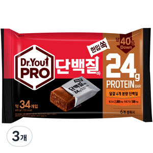 닥터유 프로 한입쏙 단백질바, 420g, 3개