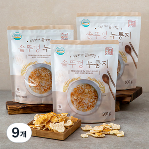 착한상점 구수하게 끓여먹는 솥뚜껑 누룽지, 500g, 9개