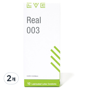 EVE Real 003 남성용 콘돔, 10개입, 2개