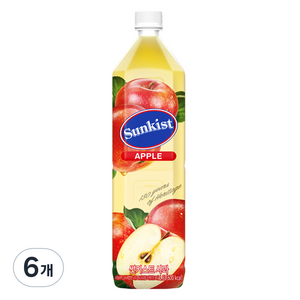 썬키스트 사과주스, 1.5L, 6개