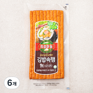 롯데햄 의성마늘 김밥속햄, 200g, 6개