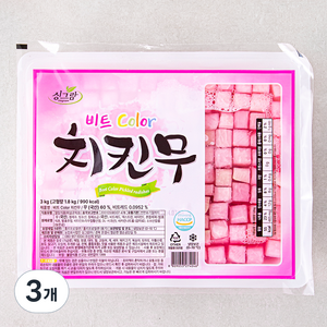 싱그람 비트 컬러 치킨무, 3개, 3kg