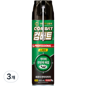 컴배트 스피드 에어졸 개미용 살충제, 450ml, 3개