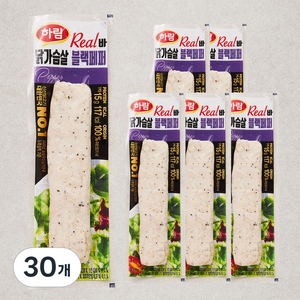 하림 리얼바 닭가슴살 블랙페퍼, 80g, 30개