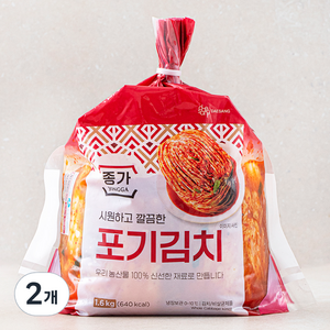 종가 포기김치, 1.6kg, 2개