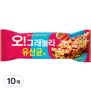 마켓오네이처 오 그래놀라 유산균바, 35g, 10개