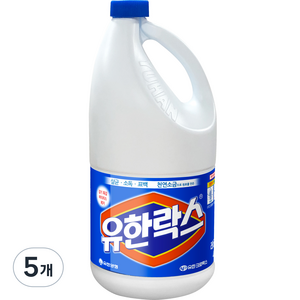 유한락스 레귤러 용기형, 4L, 5개