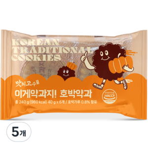 맛의고수 이게약과지 호박약과 6p, 240g, 5개