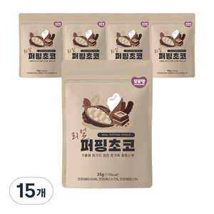 또또맘 리얼 퍼핑 유아과자 25g, 초코맛, 15개