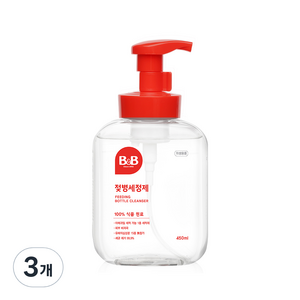 비앤비 거품형 젖병세정제, 450ml, 3개