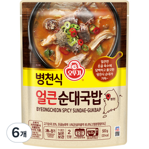 오뚜기 병천식 얼큰 순대국밥, 500g, 6개