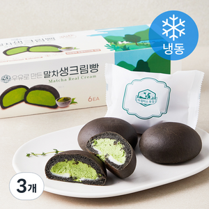 아침미소목장 말차 생크림빵 6개입 (냉동), 390g, 3개