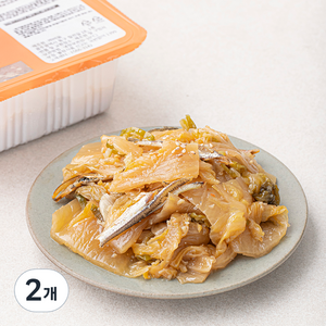 비움반찬 묵은지 멸치 조림, 340g, 2개