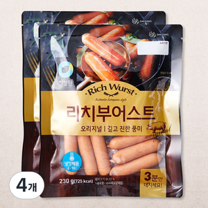 청정원 리치부어스트, 230g, 4개