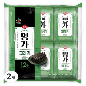 씨제이 명가 파래김 12p, 48g, 2개