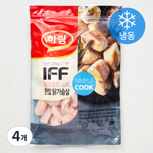 하림 IFF 핑크솔트 한입 닭가슴살 (냉동), 4개, 1.1kg