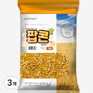 대구농산 건강한밥상 팝콘용 옥수수, 1kg, 3개