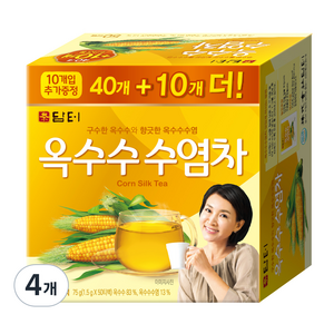 담터 옥수수 수염차, 1.5g, 50개입, 4개