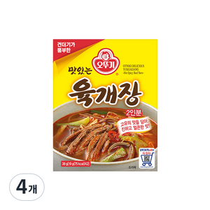 오뚜기 맛있는 육개장, 38g, 4개