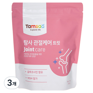 탐사 강아지 영양제 뉴트리션 트릿 관절케어 300g, 글루코사민, 3개