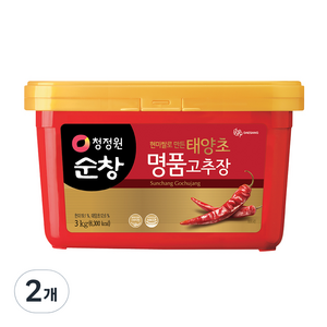 청정원순창 태양초 명품고추장, 3kg, 2개