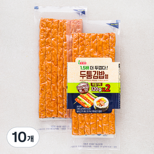 롯데햄 두툼 김밥햄, 120g, 10개